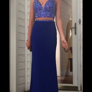 Royal blue pageant/prom  dress Sz 0